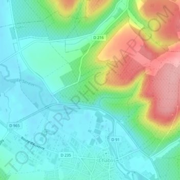 Mapa topográfico Les Preuses, altitude, relevo