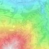 Mapa topográfico Les Granges, altitude, relevo