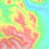Mapa topográfico Serra de Janeanes, altitude, relevo