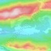 Mapa topográfico Le Bas Thorenc, altitude, relevo