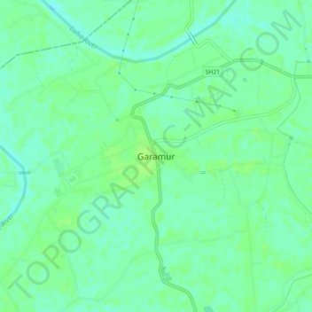 Mapa topográfico Garamur, altitude, relevo