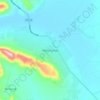 Mapa topográfico Waku-Kungo, altitude, relevo