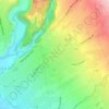 Mapa topográfico la Ravine des Cabris, altitude, relevo