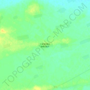 Mapa topográfico 三骏乡, altitude, relevo