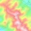 Mapa topográfico Bulu Taba, altitude, relevo