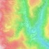 Mapa topográfico Rouças, altitude, relevo