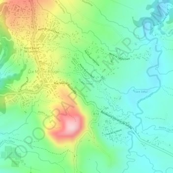 Mapa topográfico Grosse Roche, altitude, relevo