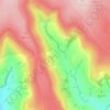 Mapa topográfico Moorlands, altitude, relevo
