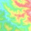 Mapa topográfico Serra do Caldeirão, altitude, relevo
