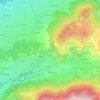 Mapa topográfico La Beunaz, altitude, relevo