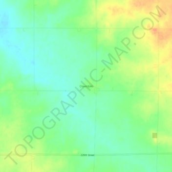 Mapa topográfico Cloverdale, altitude, relevo