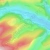 Mapa topográfico La Bastide, altitude, relevo