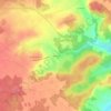 Mapa topográfico Malagué, altitude, relevo