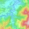 Mapa topográfico Refoxos, altitude, relevo