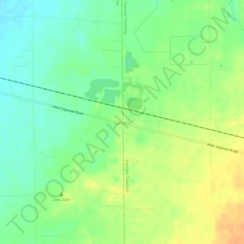 Mapa topográfico Juniata, altitude, relevo