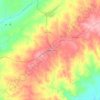 Mapa topográfico Zebreira, altitude, relevo