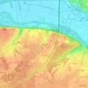 Mapa topográfico Coesnon, altitude, relevo