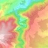 Mapa topográfico La Beltrana, altitude, relevo