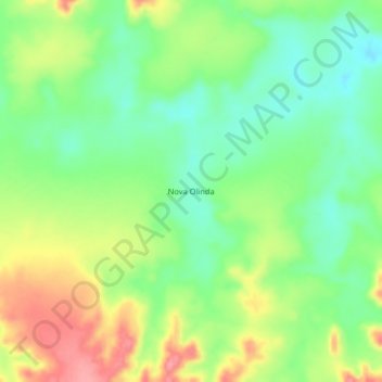 Mapa topográfico Nova Olinda, altitude, relevo
