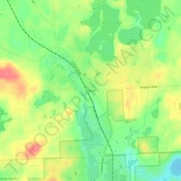 Mapa topográfico Chilson, altitude, relevo