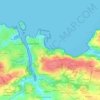 Mapa topográfico Les Plomarc'h, altitude, relevo