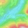 Mapa topográfico Les Moulins, altitude, relevo