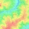 Mapa topográfico Heldergem, altitude, relevo