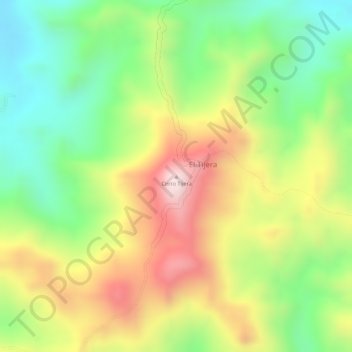 Mapa topográfico Cerro Tijera, altitude, relevo