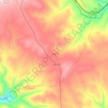 Mapa topográfico Paçó, altitude, relevo