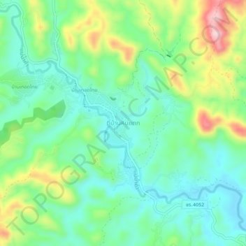Mapa topográfico ที่บ้านหินแตก, altitude, relevo