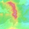 Mapa topográfico Enxames, altitude, relevo