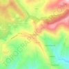 Mapa topográfico Portela de Unhais, altitude, relevo