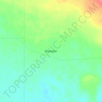 Mapa topográfico Matador, altitude, relevo