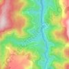 Mapa topográfico A Veiga de Galegos, altitude, relevo