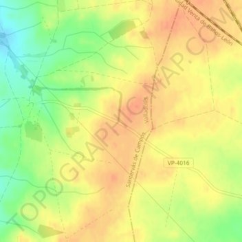 Mapa topográfico Maravillas, altitude, relevo