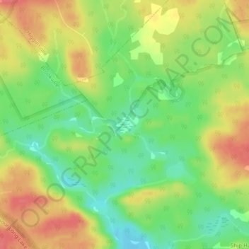 Mapa topográfico Taylor Meadows, altitude, relevo