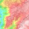 Mapa topográfico Bustelo, altitude, relevo