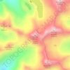 Mapa topográfico Pico de Serrato / Tablato, altitude, relevo
