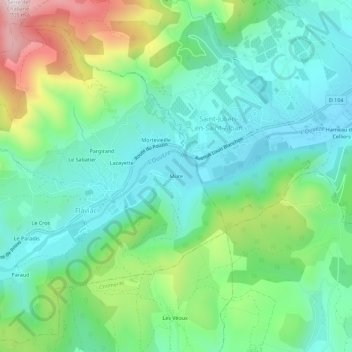 Mapa topográfico Mure, altitude, relevo