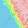 Mapa topográfico Provincia de Lima, altitude, relevo