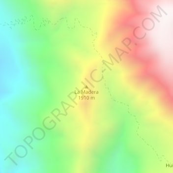 Mapa topográfico La Madera, altitude, relevo