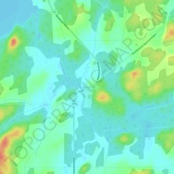 Mapa topográfico Rollet, altitude, relevo