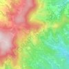 Mapa topográfico Les Saignes, altitude, relevo