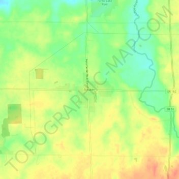 Mapa topográfico Steuben, altitude, relevo
