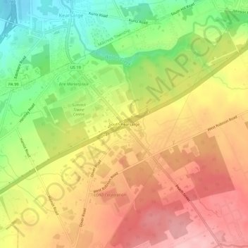 Mapa topográfico South Kearsarge, altitude, relevo