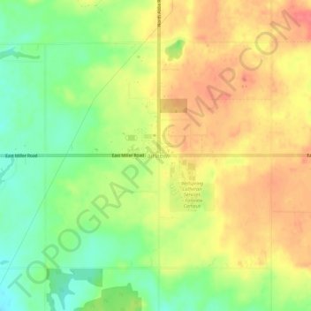 Mapa topográfico Fairview, altitude, relevo