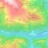 Mapa topográfico Quarzina, altitude, relevo