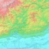 Mapa topográfico East Kameng, altitude, relevo