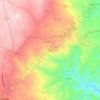 Mapa topográfico Ribas, altitude, relevo