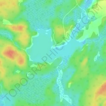 Mapa topográfico Crawford Lake, altitude, relevo